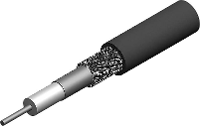 Telegärtner 100012925 Coaxkabel Buitendiameter: 5 mm Low Loss 195 50 Ω Zwart per meter