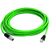 Telegärtner 100017242 M12 Netwerkkabel, patchkabel CAT 6A S/FTP 3 m Groen Waterdicht 1 stuk(s)