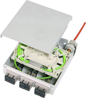 Telegärtner 100022818 Verbindingscassette voor glasvezelkabels Grijs wit (RAL 7035) 1 stuk(s)