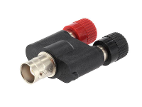 Telegärtner 100023660 Meetadapter BNC bus   Bus 4 mm, Bus 4 mm Zwart, Rood