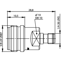 Telegärtner 100024219 100024219 Coax adapter N bus   SMA bus 1 stuk(s)