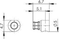 Telegärtner 100025155 100025155 N connector Koppeling, haaks 50 Ω 1 stuk(s)