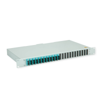 Telegärtner TELEGÄRTNER BASIS eco LWL Panel mit Kupp Glasvezel 1 HE Grijs