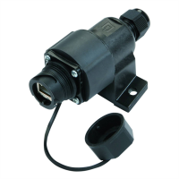 Telegärtner TELEGÄRTNER STX V1 AP Dose, RJ45 Modul A STX V1 AP bus, kunststof, RJ45 module A CAT.6A(IEC), incl. Beschermkap... 100007446 Zwart 1 stuk(s)