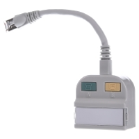 TelegÃ¤rtner RJ45 Netwerk Y adapter [2x RJ45 bus   1x RJ45 stekker] 0.15 M Grijs wit (RAL 7035)