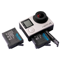 TELESIN 3.8V 1200mAh 4.56WH Rechargeable AHDBT 401 Battery For Gopro 4 Camera