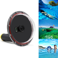 Telesin 6 Inch 21 Meters Waterproof Underwater Floaty Monopod Dome Port For Gopro Hero 4 3 Plus