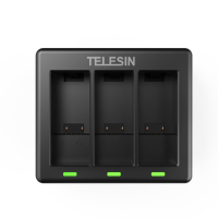 TELESIN acculaderadapter met drie lader voor G0pro9 sportcamera accessoires