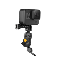 Camera Mount 360 Graden Dubbele Gewrichten Houder Metalen Basis Beugel 10mm Diameter voor Motorfiets Achteruitkijkspiege