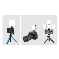 TELESIN Mini RGB LED Videolamp 2000 mAh Draagbare Zak Fotografische Verlichting Vlog Invullicht Smartphone DSLR SLR Lamp