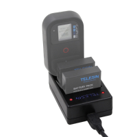 Telesin Multifunctional 3 Slots Camera Battery Charger Wi Fi Remote Control For Gopro Hero 5 4