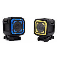 TELESIN Protective Blue and Gold Replacement Lens Cap Cover Kit For Gopro Hero 4 Session