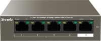 Tenda TEF1105 4 63W Netwerk switch 5 poorten PoE functie
