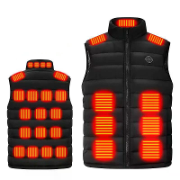 TENGOO 28 Zones Elektrische Verwarmingsvest USB/DC Opladen Warme Verhitte Mouwloze Kleding voor Mannen Vrouwen Winter Bu