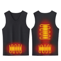 TENGOO 3 Zone Intelligente Elektrische Verwarmde Naadloze Vest voor Heren en Dames Fleece Lined Thermisch Ondergoed Basi
