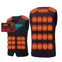 TENGOO 35 Gebieden Elektrisch Verwarmd Vest 5 regeling USB/DC Opladen Unisex Wasbaar Buitenshuis Winter Warmte Kleding