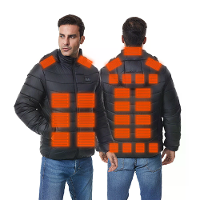 TENGOO 4 Control 27 Zone Slim Heating Katoenen Jas DC USB Dubbele Interface Mannen Warm Winterjack Comfortabele Verwarmd