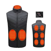 TENGOO 9 Gebieden Elektrisch Verwarmd Vest voor Mannen Vrouwen Wasbaar Buiten Winter Warm 2 controle Verwarmende Kleding