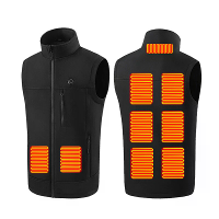 TENGOO 9 Zones Verwarmingsvest voor Mannen USB Opladen Thermische Elektrische Verwarmde Mouwloze Staande Coljas Wasbaar
