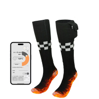 TENGOO Elektrische Verhitte Sokken Voor Mannen Vrouwen APP Controleerbare Verwarmde Katoenen Sokken Vermogen Winter Warm