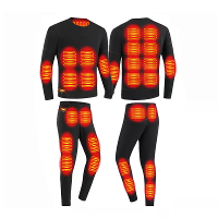 TENGOO HD 28 Unisex Elektrisch Verwarmd Top Pant Set,28 Verwarmde Zones,Volledige Lichaamswarmte,USB Opladen,Lange Mouwe