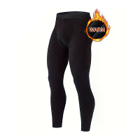 TENGOO Heren Warm Compressie Broek Winter Thermische Onderbroek voor Sport Buiten Comfortabele Fitness Leggings Herfst B