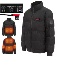 TENGOO HJ 07A Verwarmde Jas 7 Verhitte Zones Jas Driesnelheid Temperatuur Controle Verhitte Windjack Thermische Hoge Hal