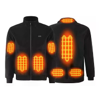 TENGOO HJ 08 Slim Verwarmd Jacket 8 Verwarmingszones USB opladen Fleece Jas Wasbaar Warm Winterjack voor Wandelen Kamper