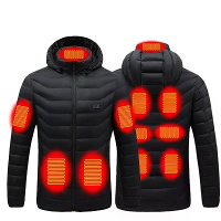 TENGOO HJ 11 Unisex 11 Zones Verwarmde Jas 3 standen Aanpassing USB Elektrisch Verwarmde Jas Thermische Hoodie Jas voor