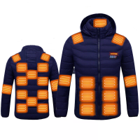 TENGOO HJ 25B Verwarmingsjack 25 verwarmde gebieden jas USB opladen winterwarm winddicht outdoor wandelen kamperen elekt