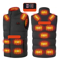 TENGOO HP 15 Uniex Verwarmd Vest   15 Gebieden Verwarmingstemperatuur,met Digitale Weergave,USB & DC Elektrische Thermis