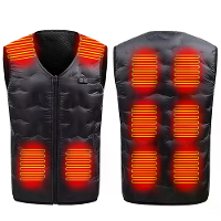 TENGOO HS 10 Verwarmde Vest 10 Verwarmingsgebieden Eendendons Winter Zelfverwarmend Vest Usb Elektrisch Thermisch Vest L