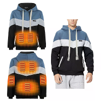 TENGOO HS07 Slim Geïsoleerde Hoodies Sweatshirt 7 Verhittingsgebieden Snelle Verwarming USB Oplaadbaar Wasbaar Veilighei