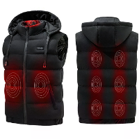 TENGOO HT 09 Verwarmde Vest 9 Verwarmingsgebieden Oversized Dames Heren Wintervest Zelfverwarmende Hoodie Vest Usb Elekt