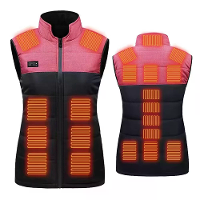TENGOO HV 21D 21 Zones Verwarmingsvest Vier Schakelbediening Slim Verwarmd Vest USB Elektrisch Kleur geblokte Thermische