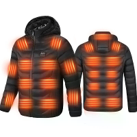 TENGOO HZ 23 23 Zones Verwarmde Jack   Vier controles, USB Opladen, Slim Thermisch Warm Jack Uniex Verwarmde Hoodie Buit