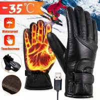 TENGOO USB Elektronisch Geïsoleerde Thermostatische Handschoenen Waterproof PU Touchscreen Verwarmde Handschoenen Winter