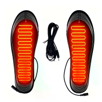 TENGOO USB gevoede verwarmde steunzolen voor mannen en vrouwen, op maat te trimmen elektrische voetverwarmers, EU 35 46,