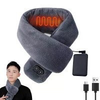 TENGOO USB Oplaadbare Warme Verwarmende Sjaal voor Mannen Vrouwen 3 Standen Temperatuur Aanpassen Fleece Wasbaar Elektri
