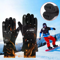 TENGOO USB Verwarmde Handschoenen voor Mannen Fietshandschoenen Winter Waterdicht Koud Gevoerde Verdikte Touch Screen Ha