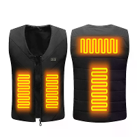 TENGOO V hals 4 gebieden verwarmd vest 3 versnelling aanpassing thermische bodywarmer wasbaar outdoor verwarmde kleding