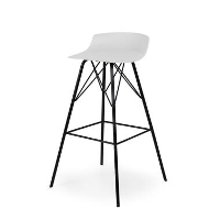 Tenzo barkruk Tori   wit/zwart (2 stuks)   Leen Bakker