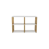 Tenzo boekenkast Art   wit/eikenkleur   80x120x36 cm   Leen Bakker