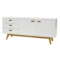 Tenzo dressoir Bess   wit/eiken   72x170x43 cm   Leen Bakker