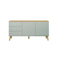 Tenzo dressoir Dot   lichtgroen/eiken   79x162x43 cm   Leen Bakker