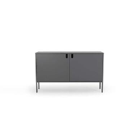 Tenzo dressoir Uno 2 deurs   grijs   89x148x40 cm   Leen Bakker