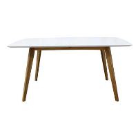 Tenzo eetkamertafel Bess   wit/eiken   160(205)x95 cm