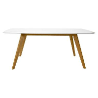 Tenzo eetkamertafel Bess   wit/eiken   75x185x95 cm