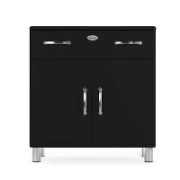 Tenzo kast Malibu   zwart   92x86x41 cm   Leen Bakker