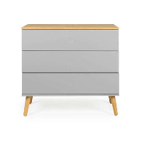 Tenzo ladekast Dot 3 lades   grijs/eiken   79x90x43 cm   Leen Bakker